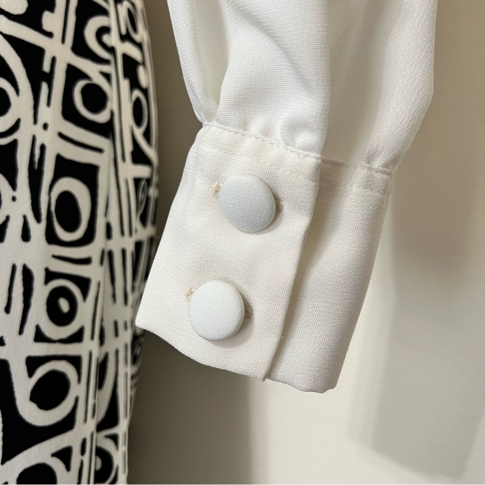 Lanvin 70s Vintage Dagger Collar Shirtdress Dress - Picture 6 of 9